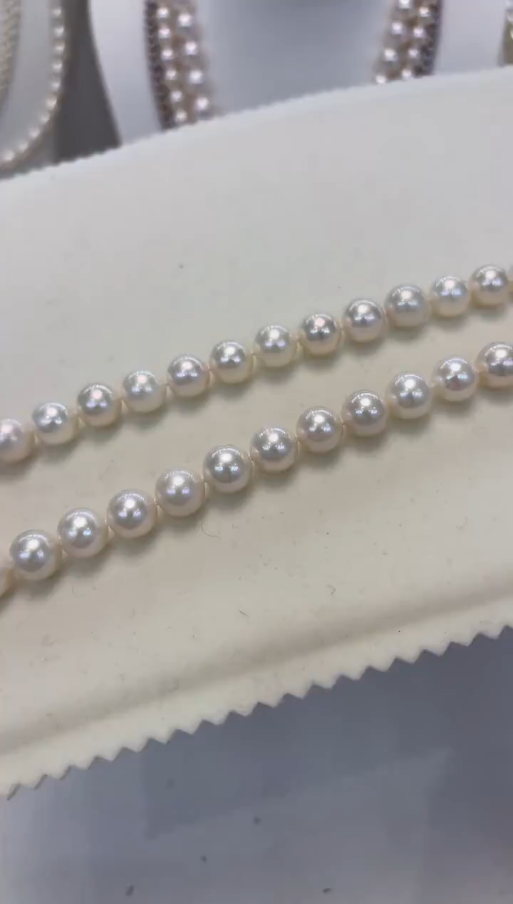 【闪购商品】淡水珍珠颈饰银S925镶嵌9.5-10.5mm无核白珠项链