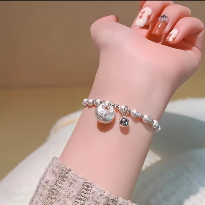 【T】足银手链 胖福猫眼手链 SL0097