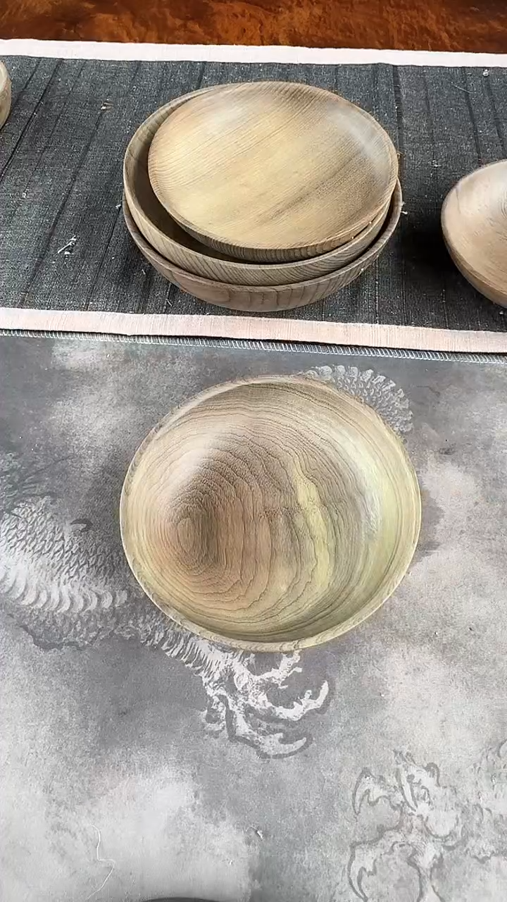 【闪购商品】金丝楠木雕126号阴沉原木手工点心盘