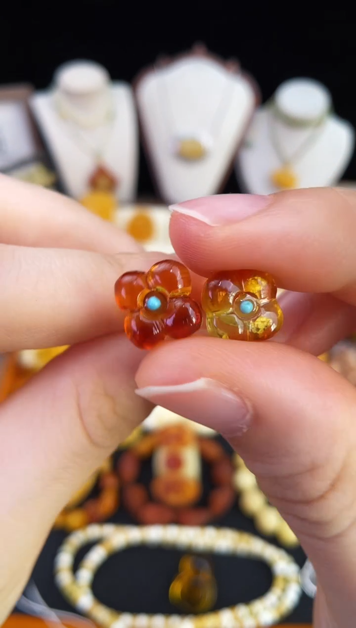 琥珀未镶嵌珠宝奇石柒月