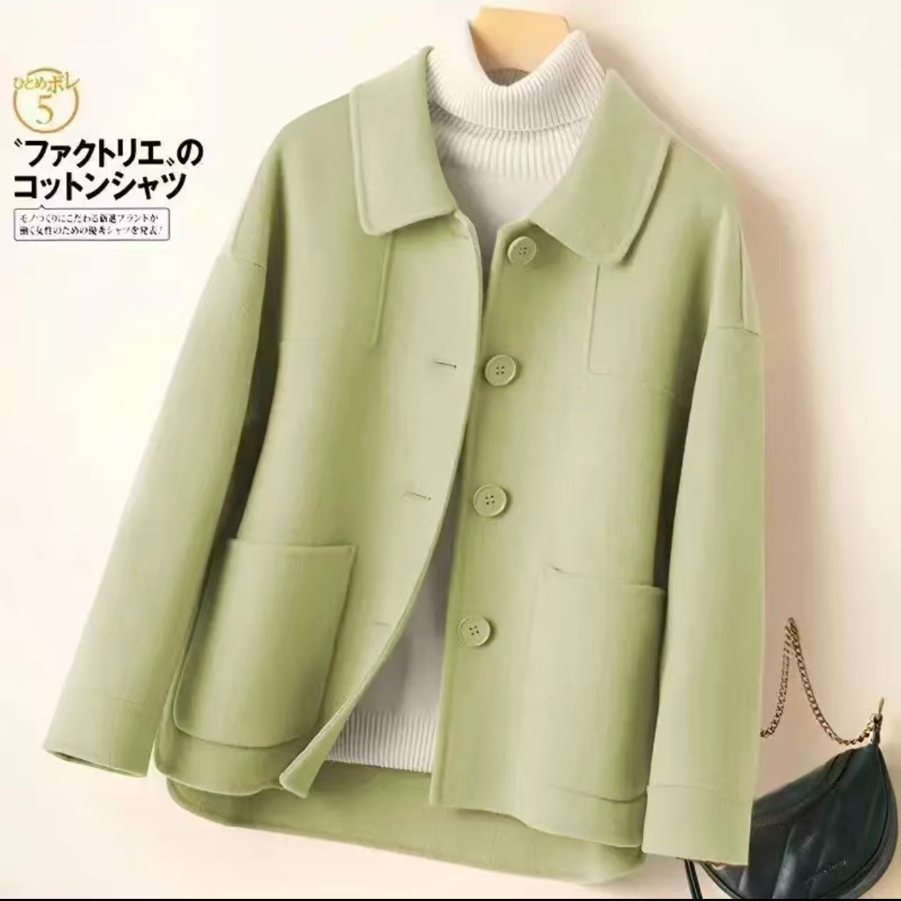 【门店撤柜】WT802时尚休闲秋冬季羊毛外套