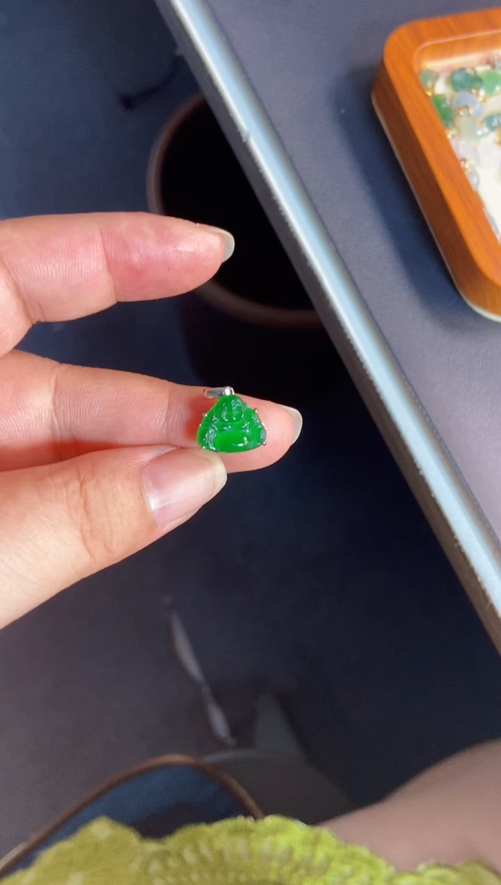 吊坠(不含链)银S925镶嵌翡翠1