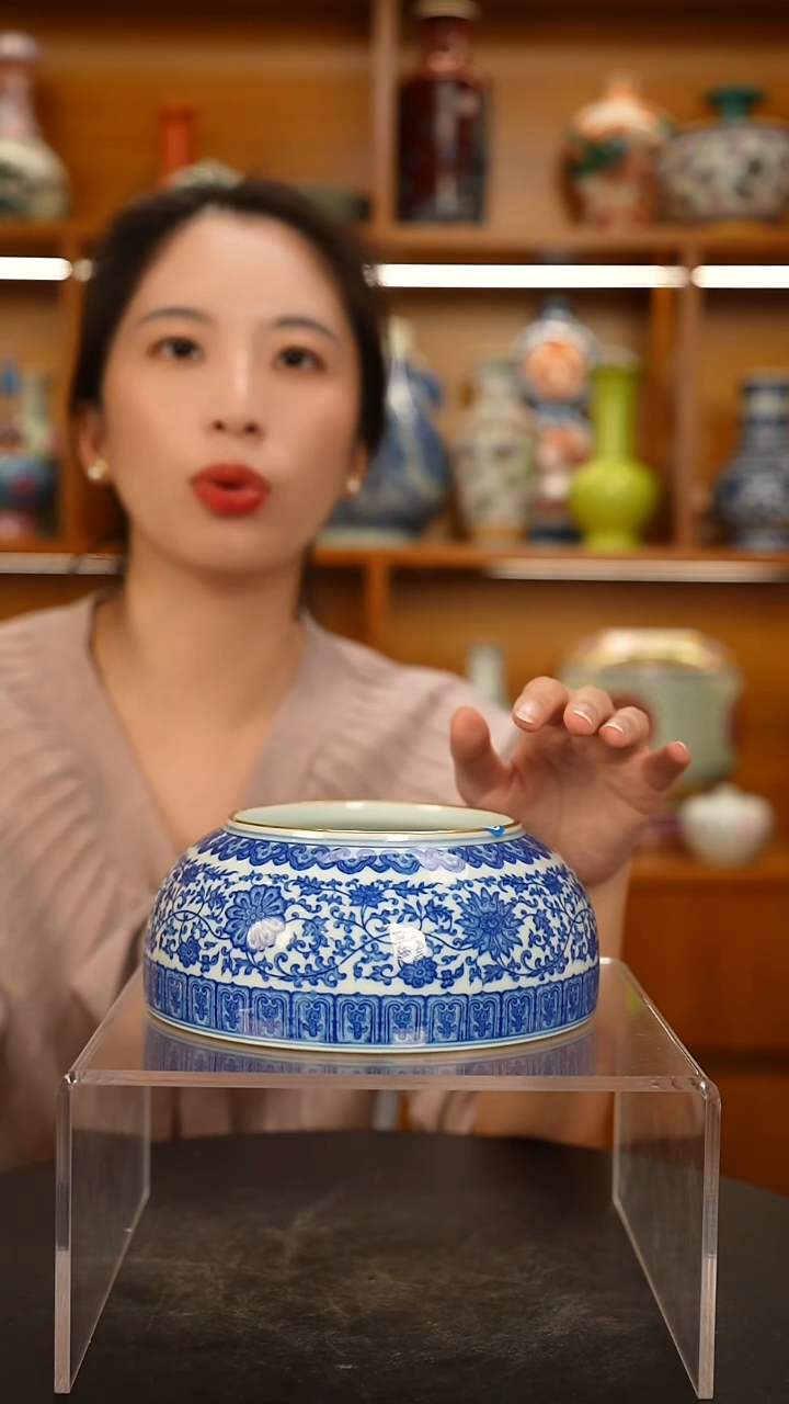 仿清瓷火*青花缠枝莲