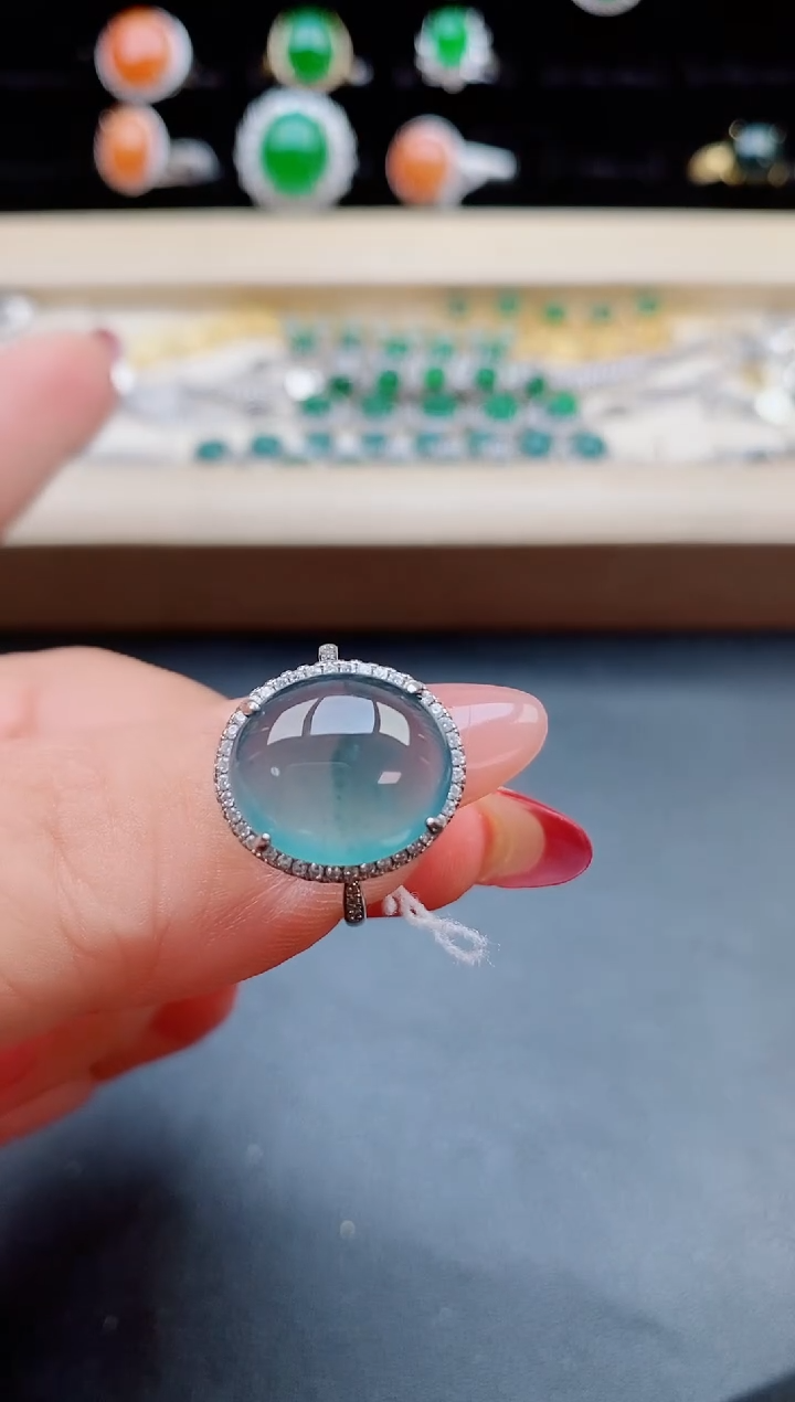 【闪购商品】翡翠戒指银S925镶嵌5080550