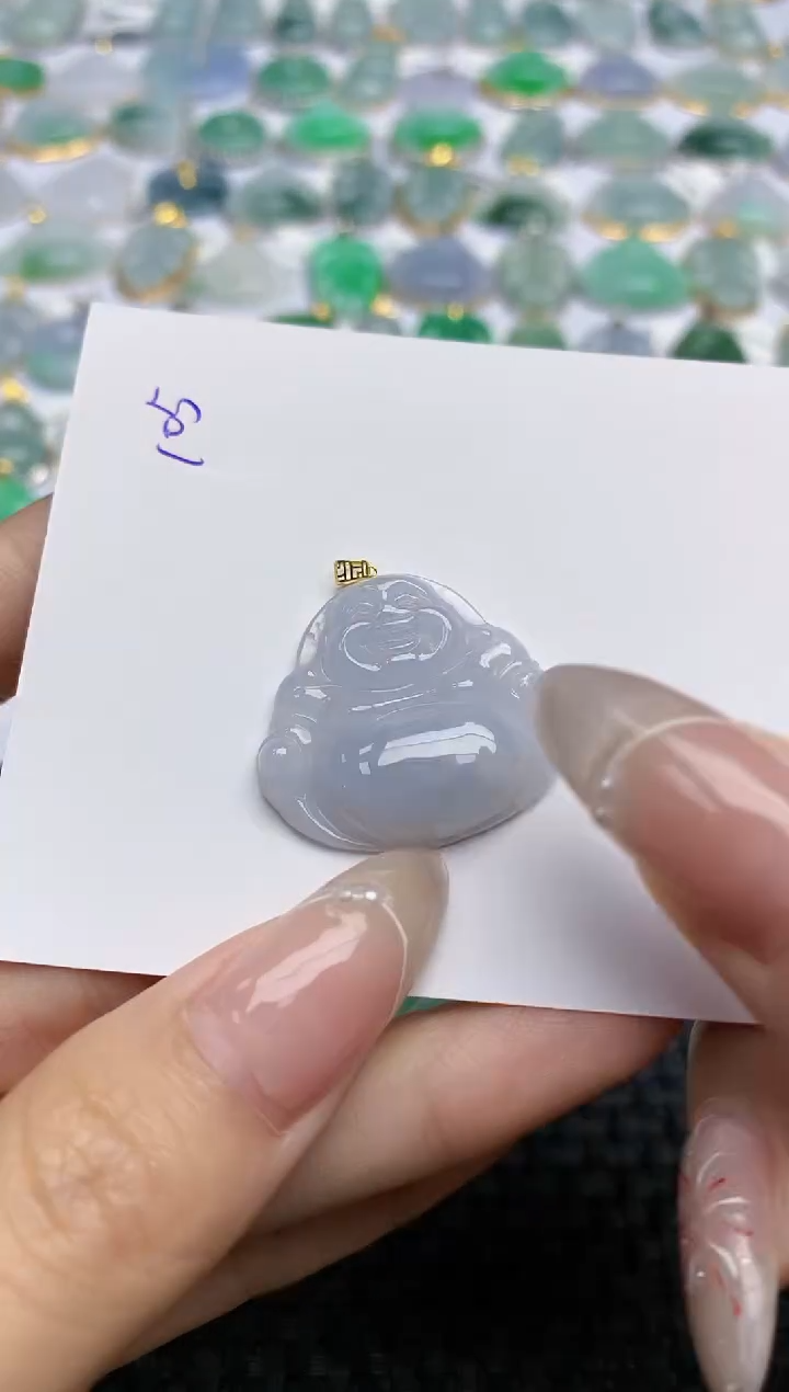 【闪购商品】翡翠颈饰18K金镶嵌天然翡翠A货