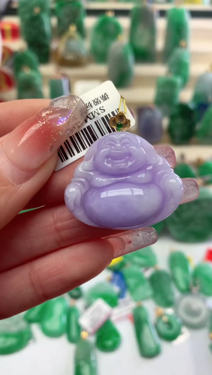 【闪购商品】翡翠颈饰18K金镶嵌挂件