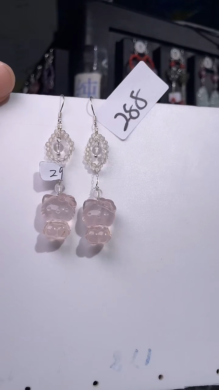 未镶嵌耳饰水晶喜欢拍