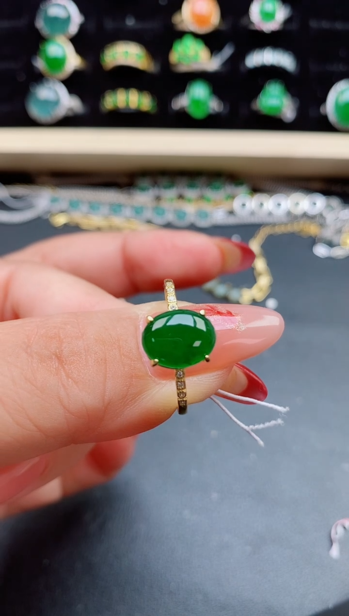 【闪购商品】翡翠戒指银S925镶嵌321321