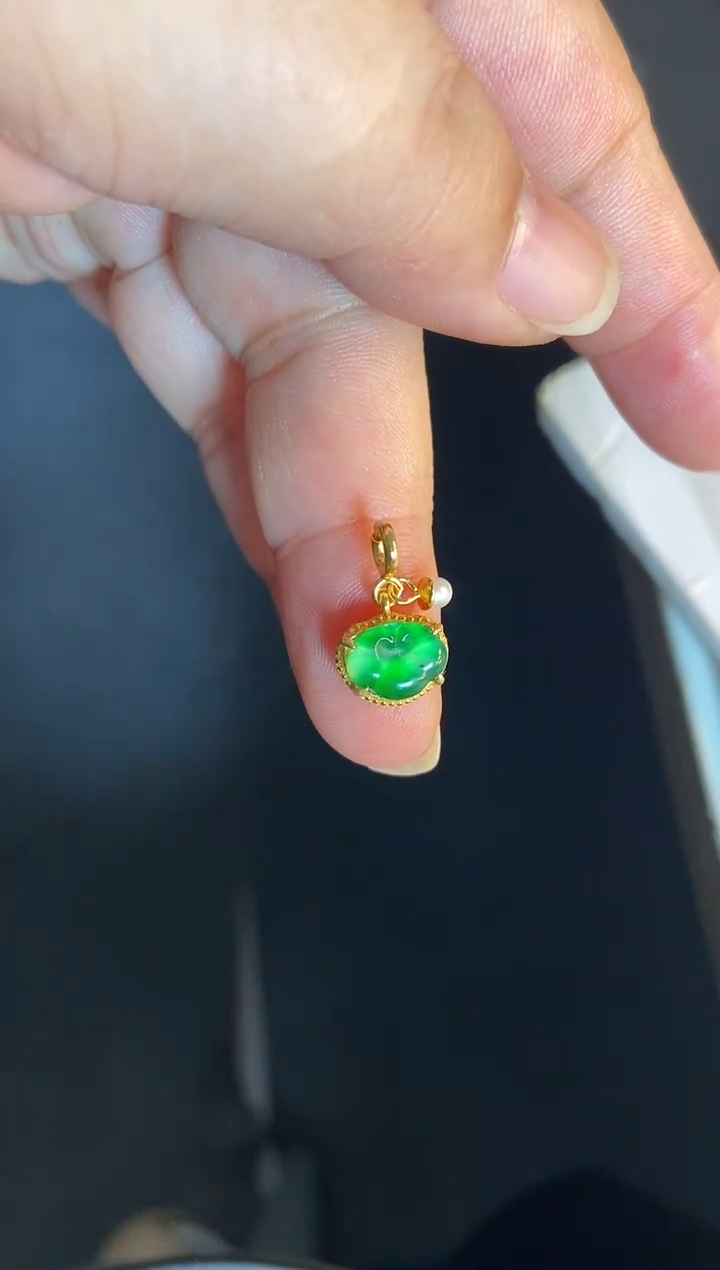 吊坠(不含链)银S925镶嵌翡翠1