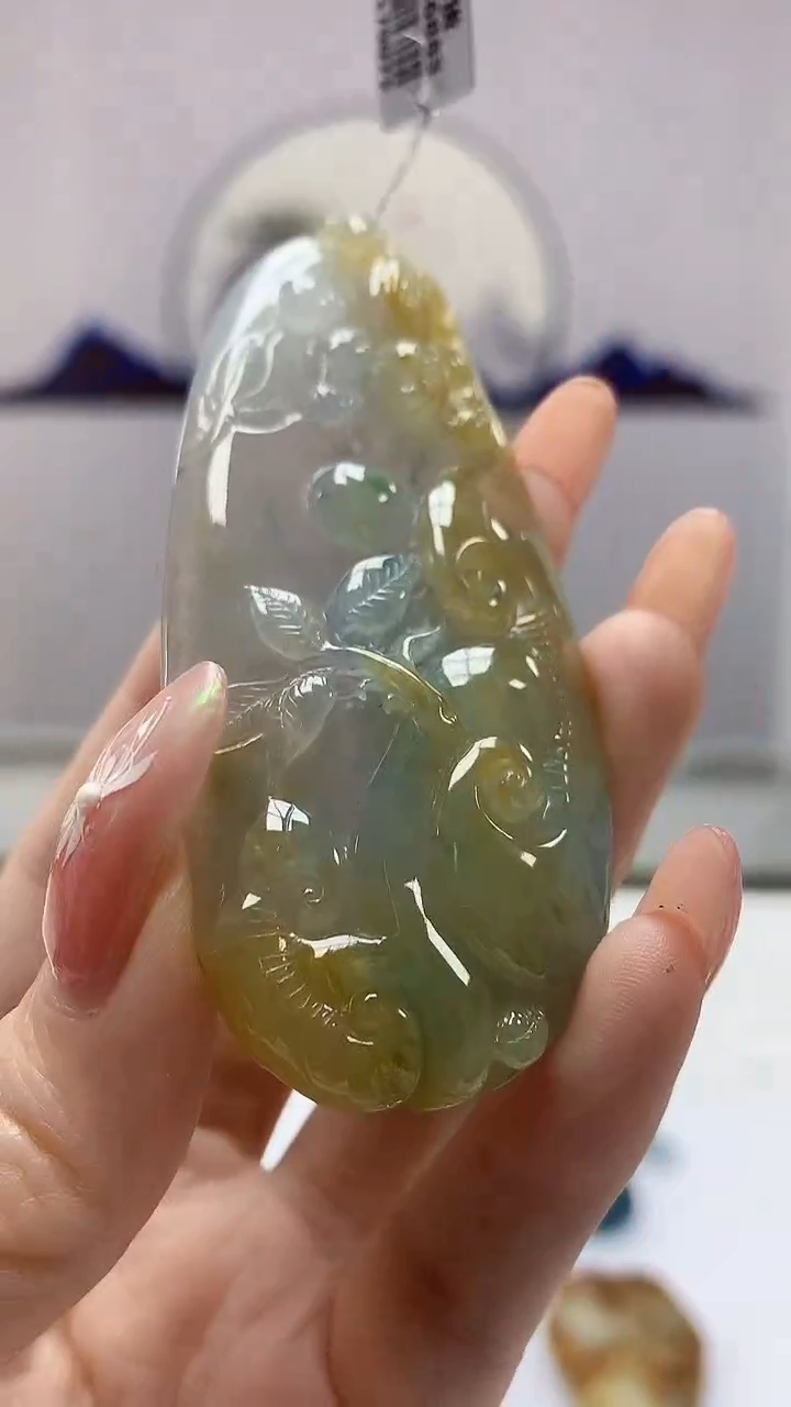 【闪购商品】定制翡翠未镶嵌0405DD-毛货挂件161