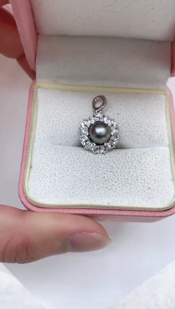 【闪购商品】海水珍珠颈饰银S925镶嵌海水珍珠吊坠