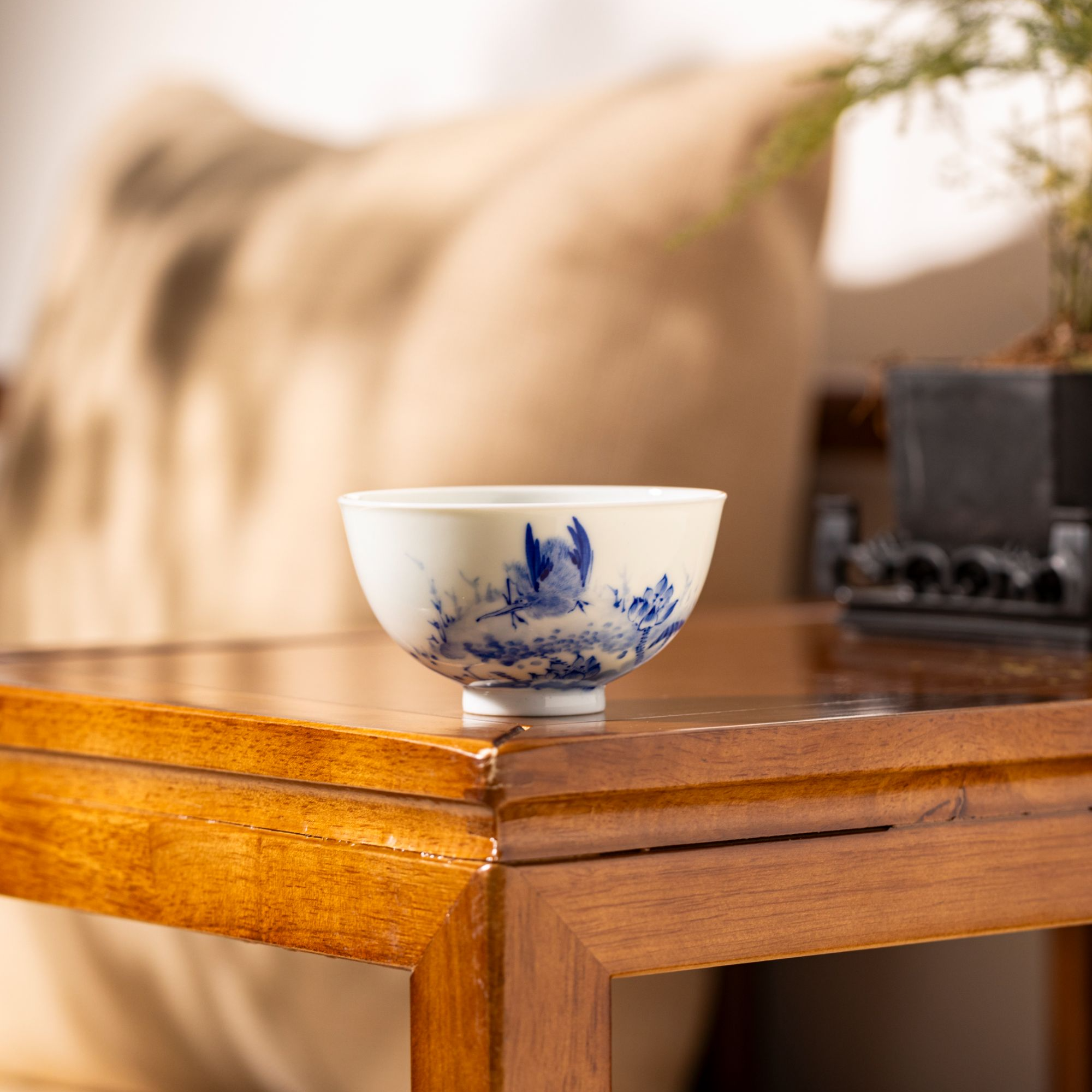 砚菲轩 水墨画鸡心杯