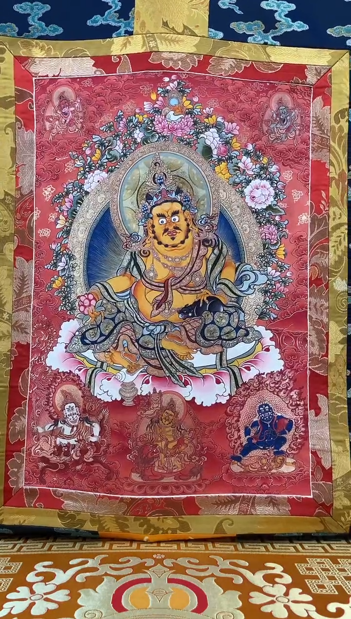 【闪购商品】卷轴画矿物质喷绘  大日如来1.3m蓝色水波纹