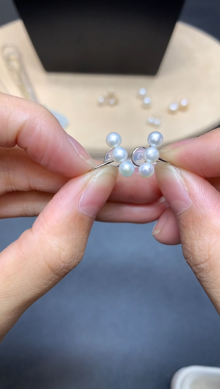 【闪购商品】淡水珍珠耳饰银S925镶嵌珠子【多样性发其一】