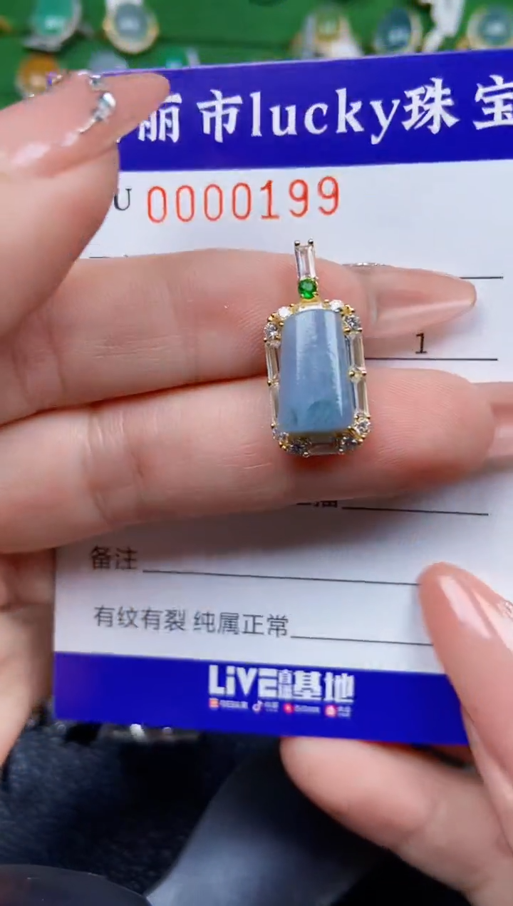 【闪购商品】翡翠颈饰银S925镶嵌0199