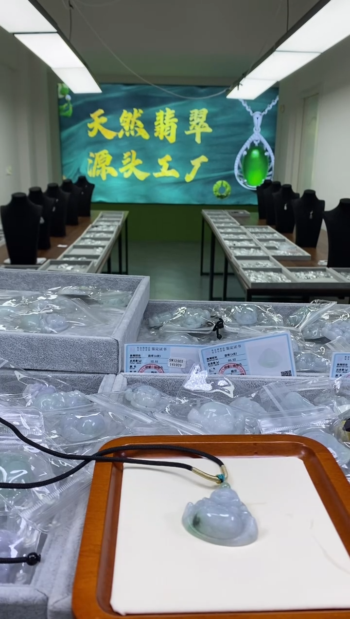 翡翠未镶嵌颈饰a039