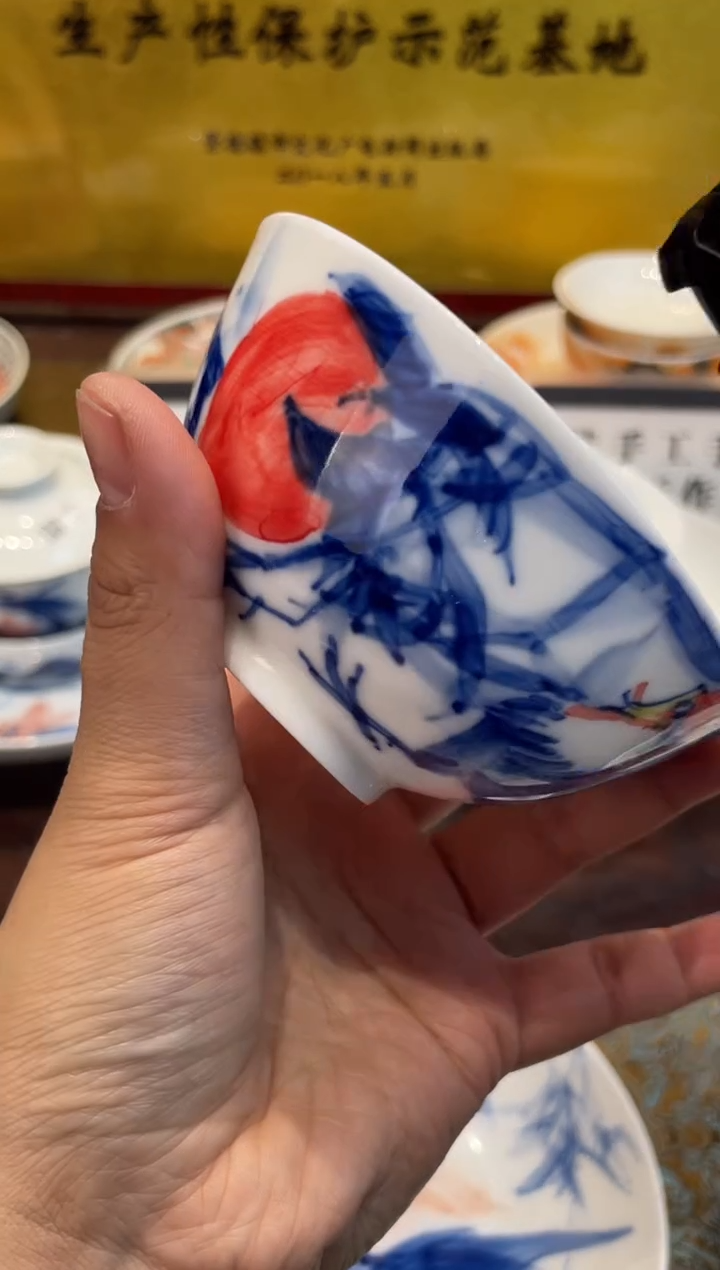 杯子瓷景德镇源头工厂生产，手工手绘