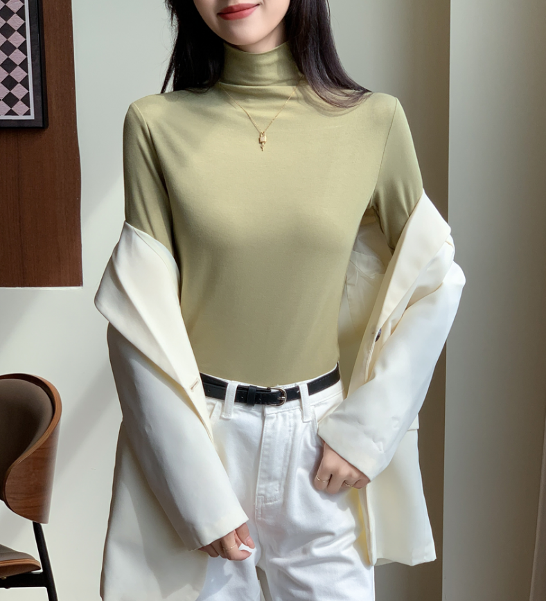 高领打底衫女内搭秋冬2025新款洋气时尚高级感上衣针织长袖纯色