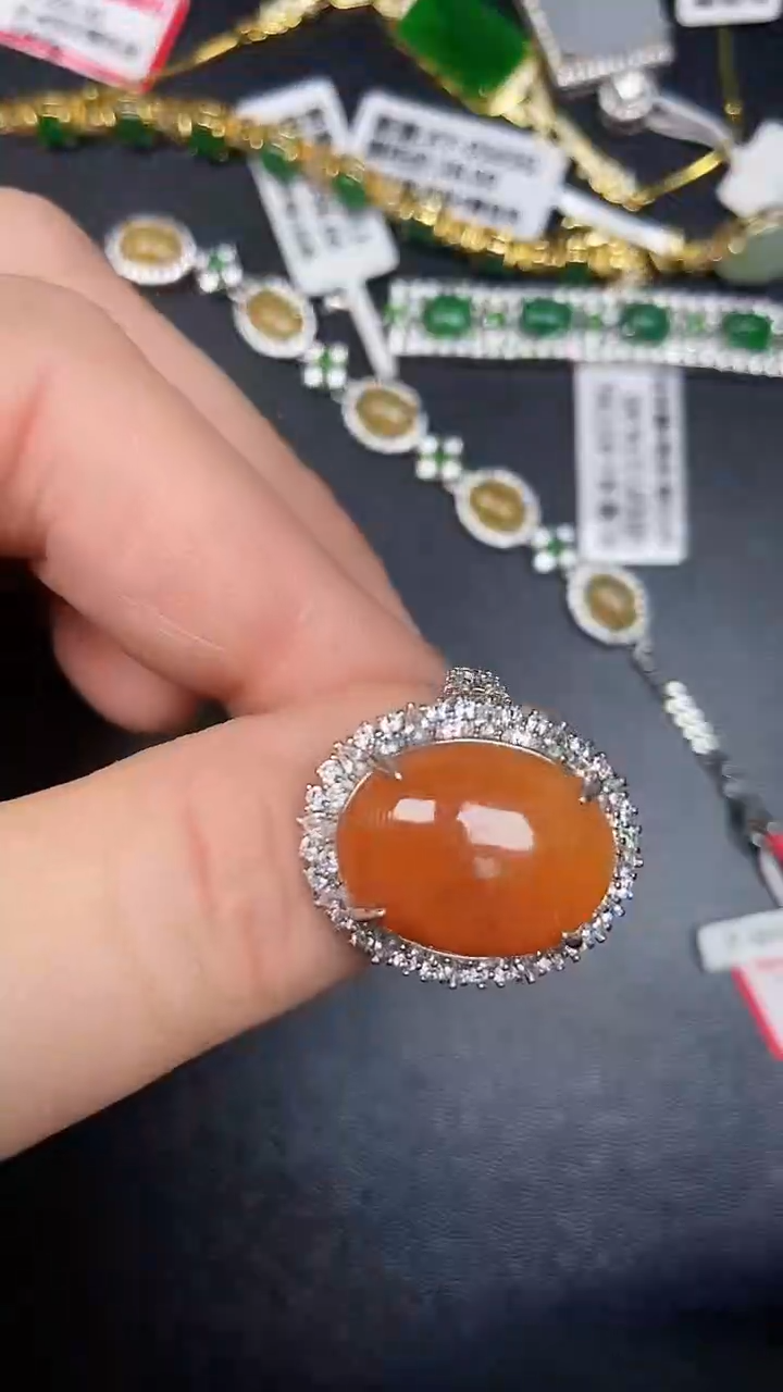 银S925镶嵌戒指翡翠2210