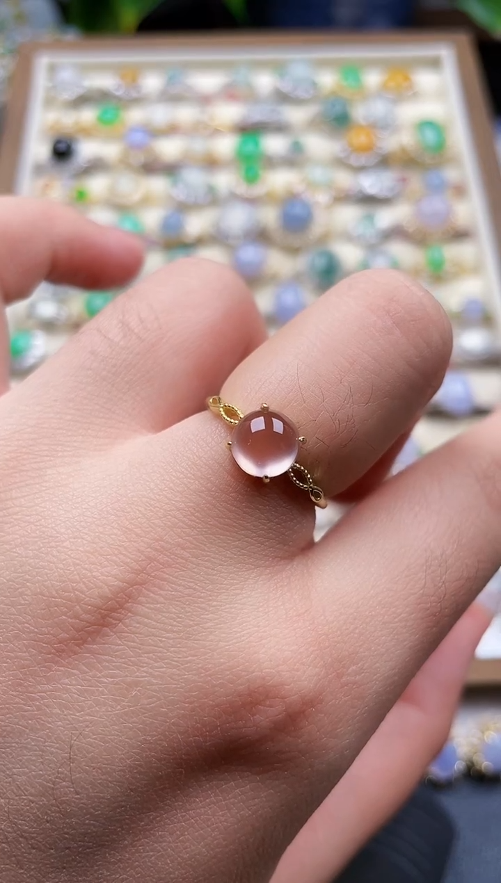 银S925镶嵌戒指玛瑙/玉髓收**榆1