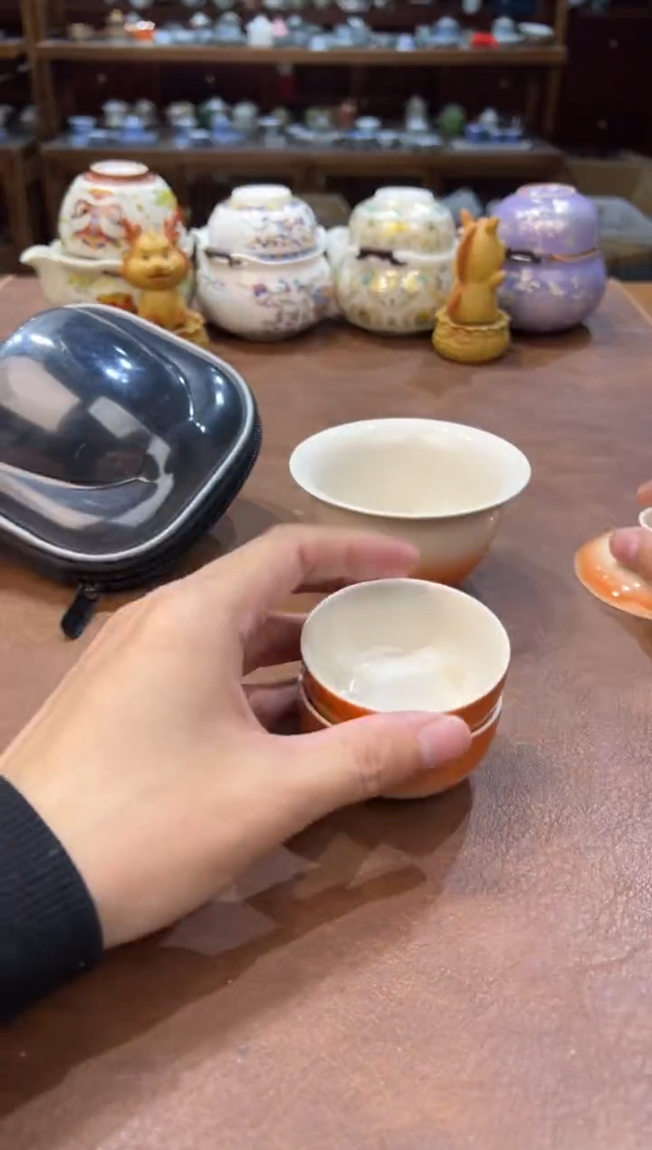 真的很便宜会开片的旅行茶具