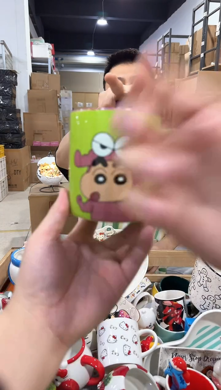 瓷片绿色小新鳄鱼马克杯