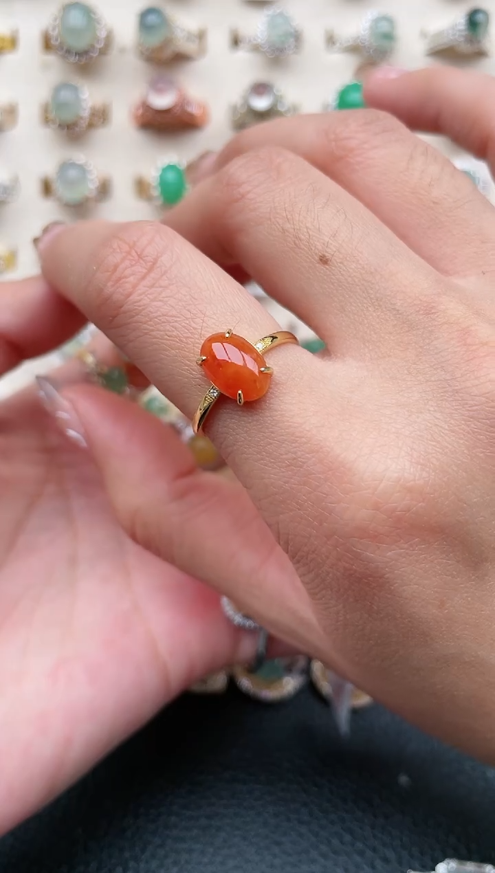 【闪购商品】翡翠戒指银S925镶嵌1111