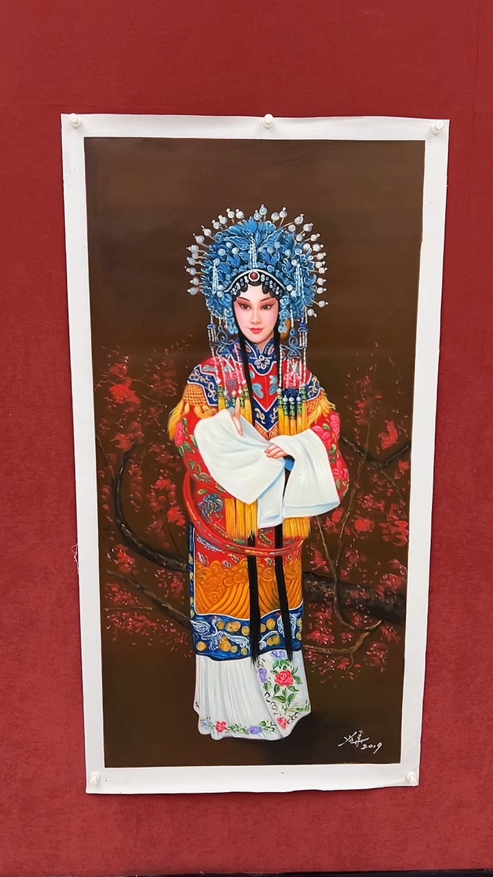 国画A**序刘用华油画12pc戏曲人物