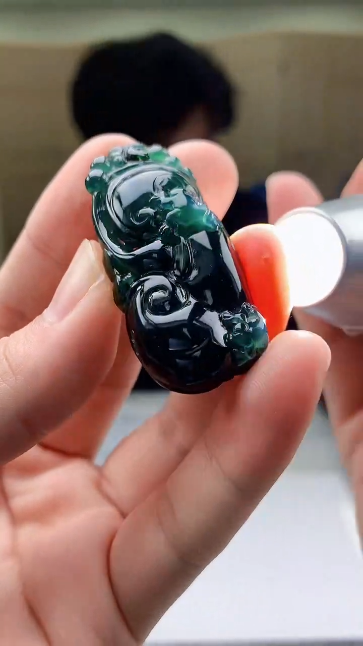 【闪购商品】定制翡翠未镶嵌5145bb-毛货挂件赠珠链97
