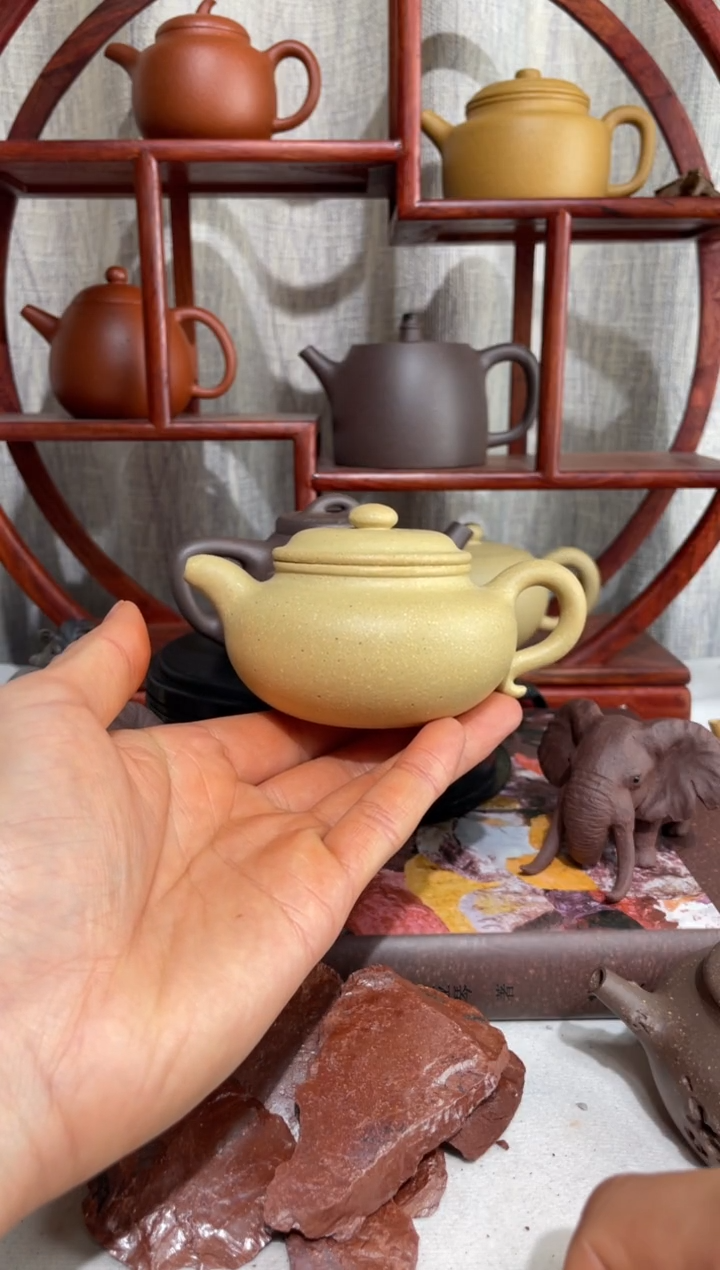 【闪购商品】紫砂茶壶宝山墨绿大亨仿古140cc