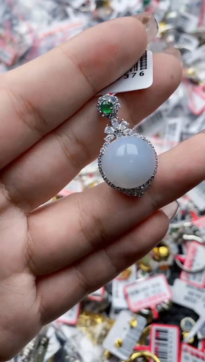 【闪购商品】翡翠戒指银S925镶嵌333333---3
