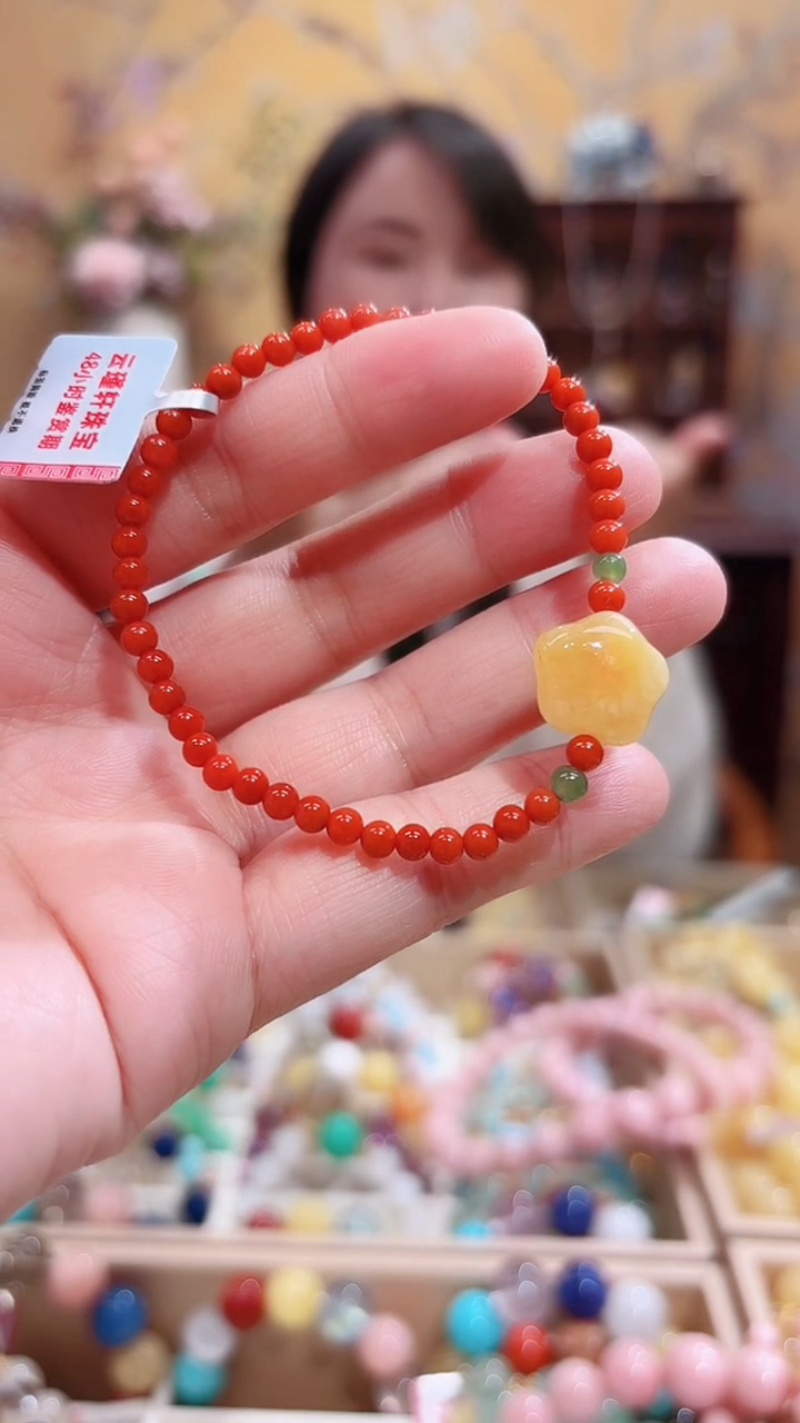 未镶嵌手链南红玛瑙幸运星设计款