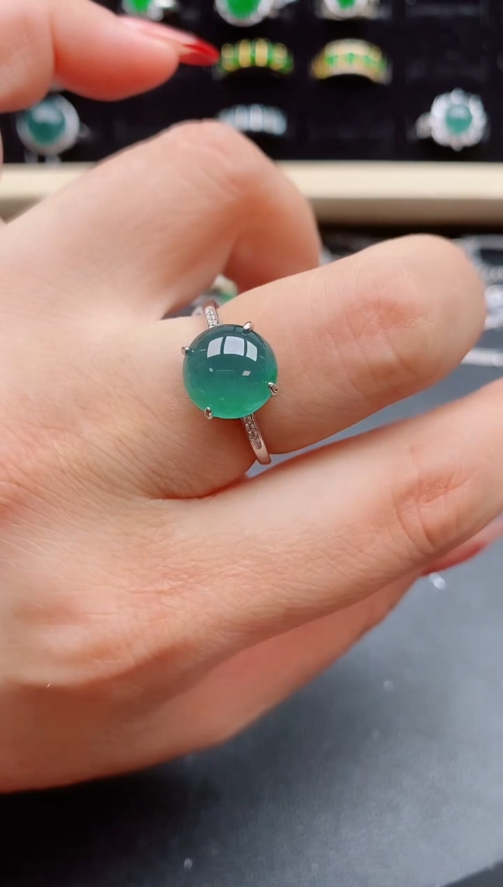 【闪购商品】翡翠戒指银S925镶嵌321321