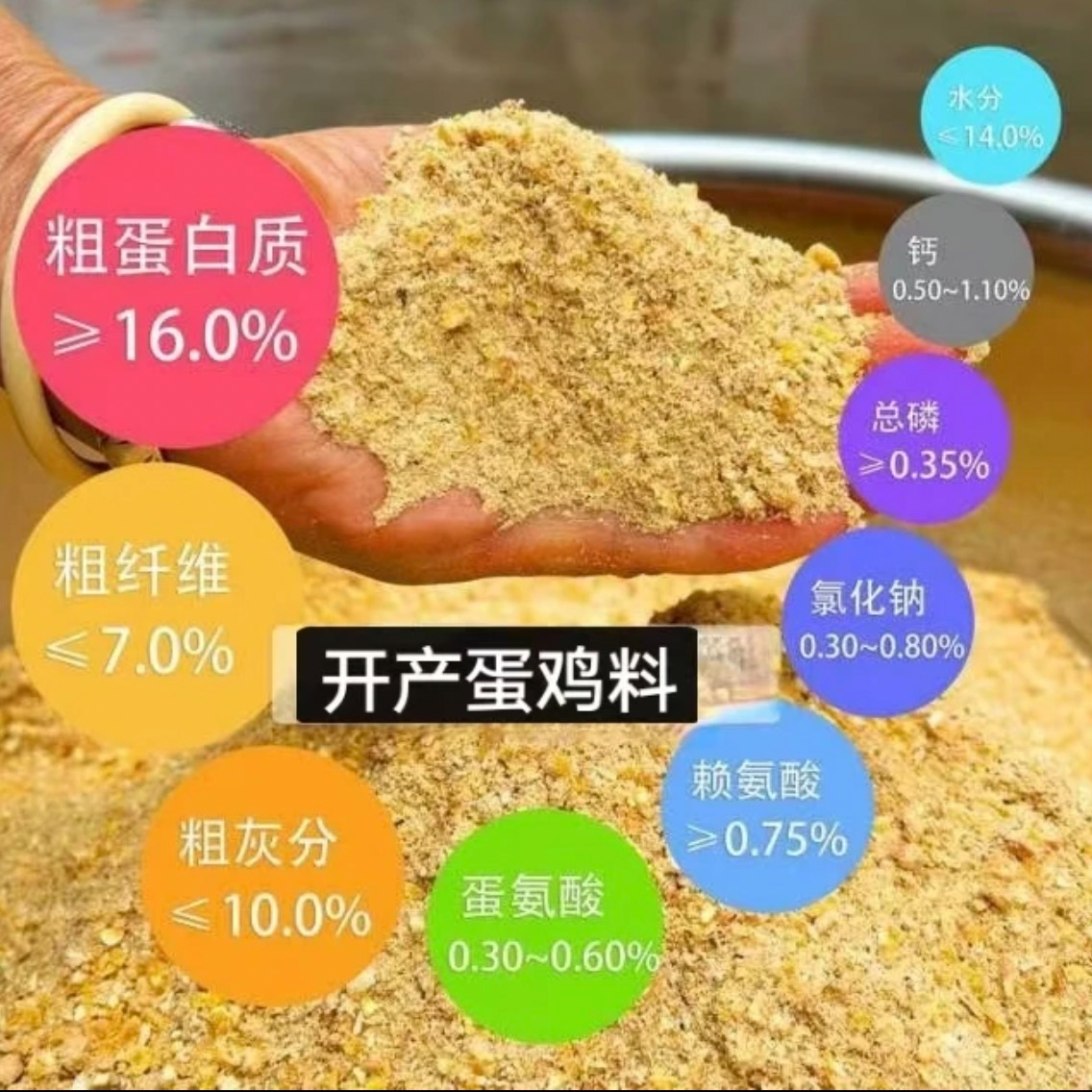 开产蛋鸡料天然谷物玉米面混合料饲料纯粮食营养均衡