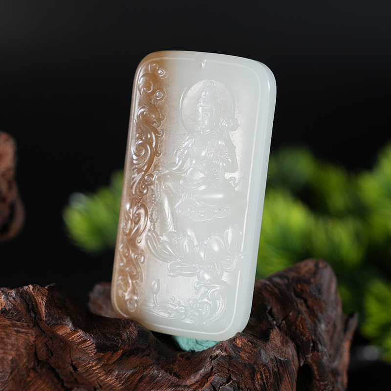 lot62 和田玉观音挂件/DW51226-046519 保利山东