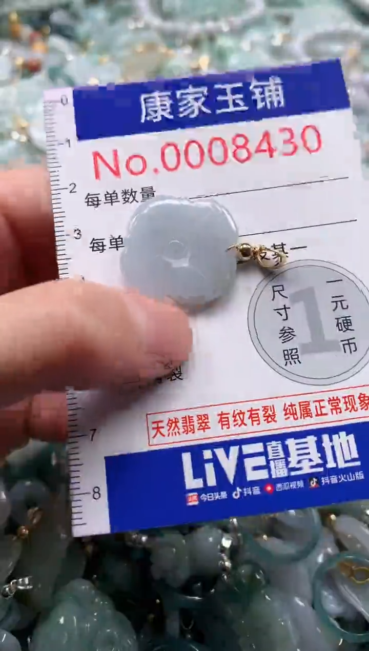 翡翠未镶嵌吊坠(不含链)8430