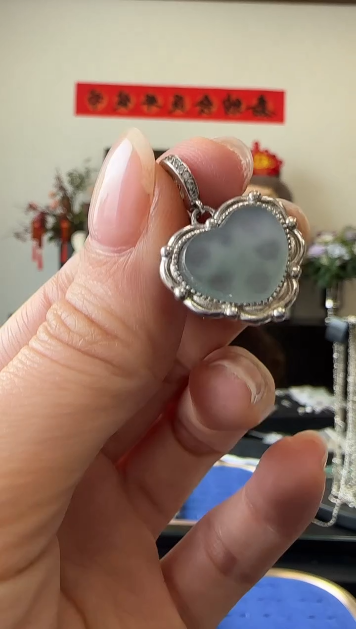 【闪购商品】翡翠吊坠(不含链)银S925镶嵌银镶