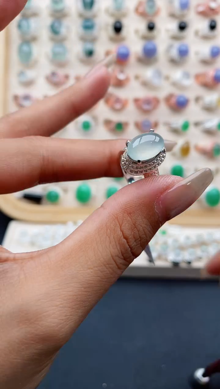 翡翠戒指未镶嵌缅甸天然A货翡翠111   3-8