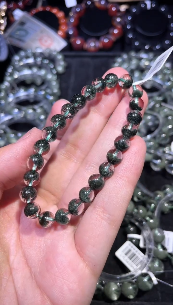 【闪购商品】水晶手链未镶嵌绿幽灵单圈A7（多样性发其一）