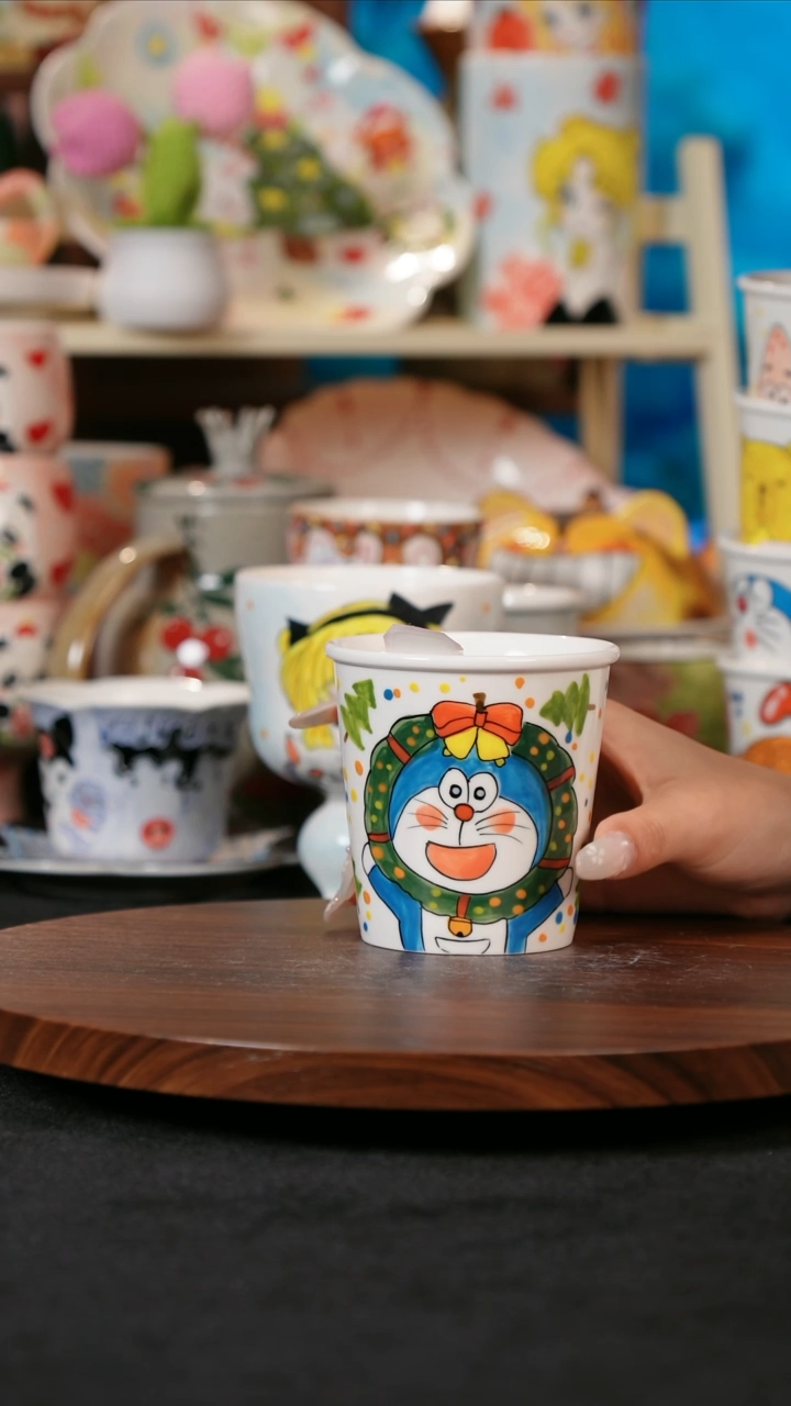 【闪购商品】景德镇手工手绘高温釉下彩陶瓷杯