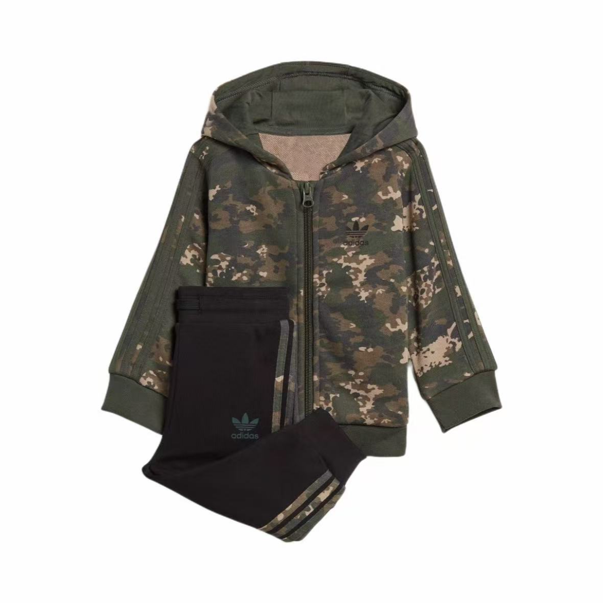 得adidas/阿迪达斯originals Camo Hoodie迷彩运动套装儿童IP0256
