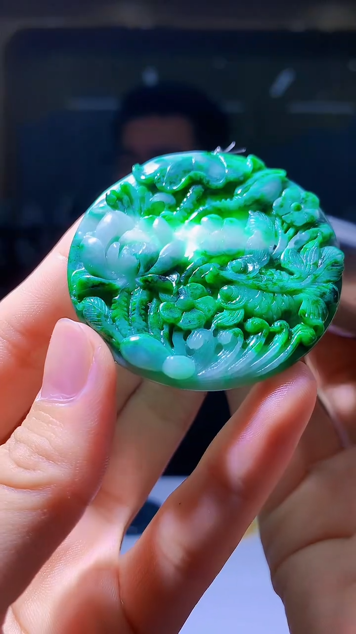 定制翡翠未镶嵌1034hm-毛货挂件2