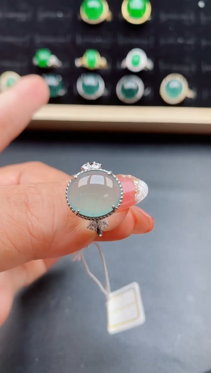 【闪购商品】翡翠戒指银S925镶嵌05850
