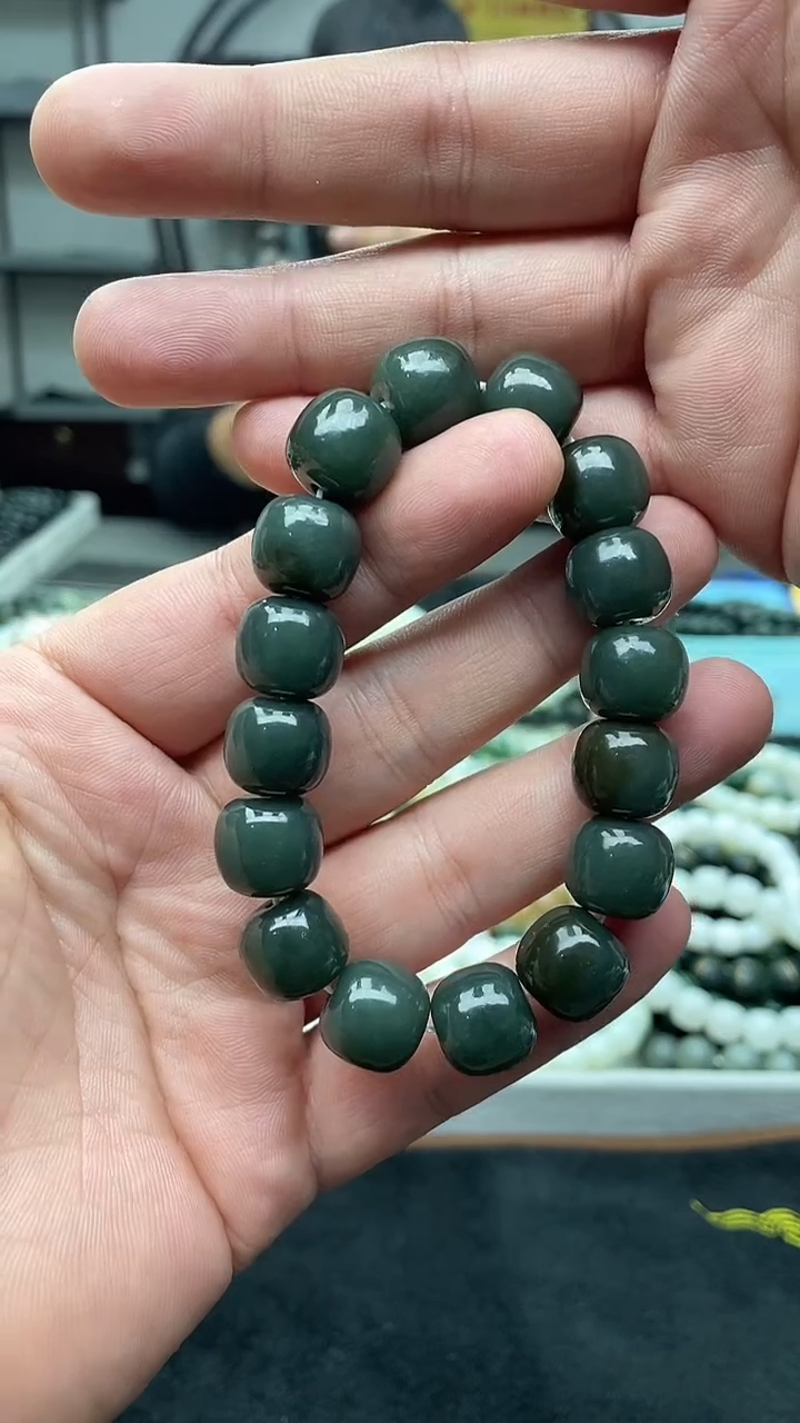 未镶嵌手串和田玉纯天然新疆且末蓝14