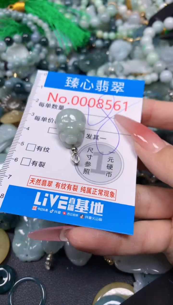 【闪购商品】翡翠颈饰未镶嵌含绳0008591