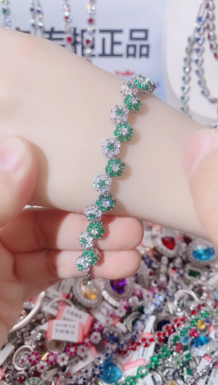未镶嵌手链祖母绿 