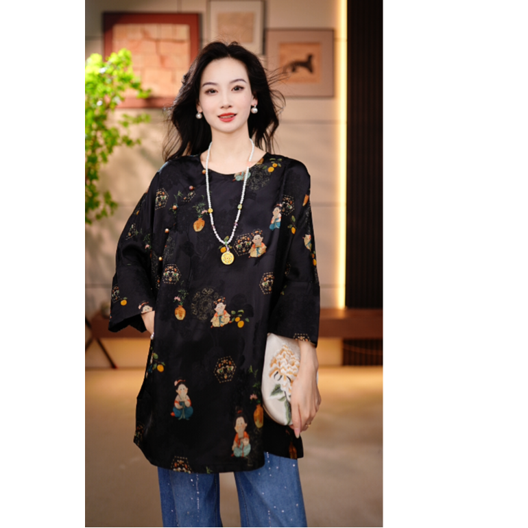 【唐人】新中式国风时尚高级感轻奢腰绳开襟