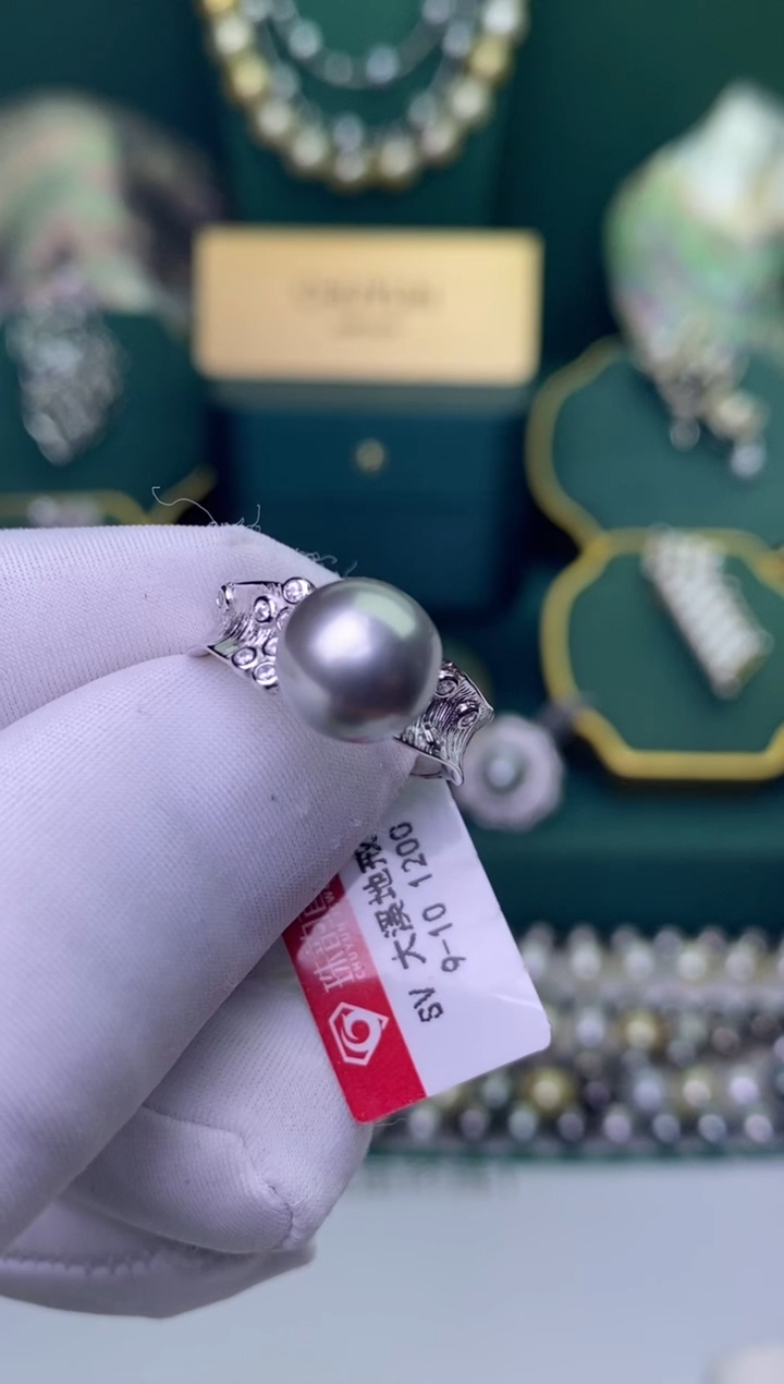 【闪购商品】海水珍珠戒指银S925镶嵌1