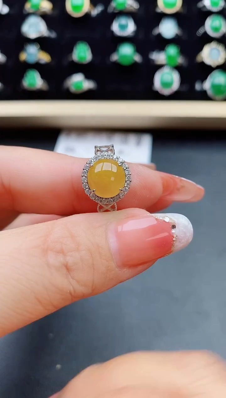 【闪购商品】翡翠戒指银S925镶嵌50800