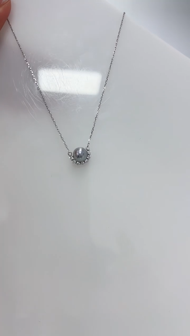 【闪购商品】海水珍珠DA银S925镶嵌套链 A1174